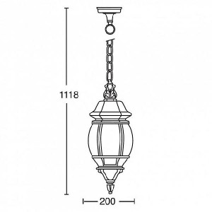 Уличный светильник подвесной 83405L W