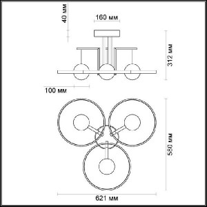 Потолочная люстра Lond 4031/40CL