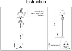Торшер Rustika H899-00-R