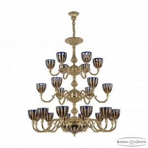 Подвесная люстра 7210 72101P/12+6+6/360/3d G P1 U Amber-Blue/H-1H