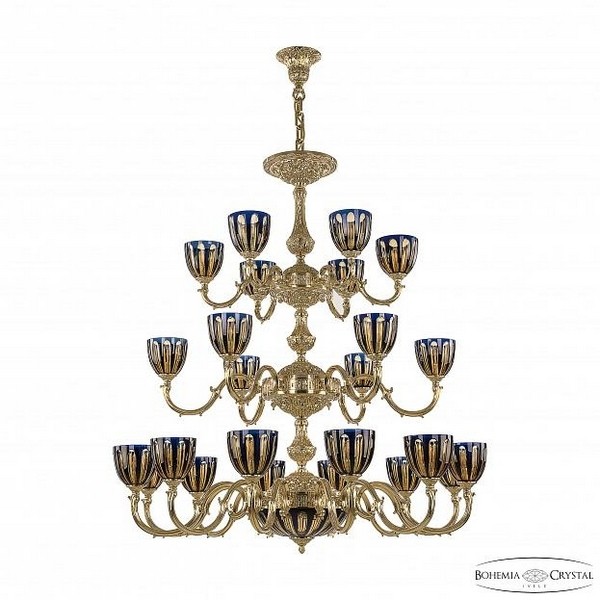 Подвесная люстра 7210 72101P/12+6+6/360/3d G P1 U Amber-Blue/H-1H Подвесная люстра 7210 72101P/12+6+6/360/3d G P1 U Amber-Blue/H-1H
