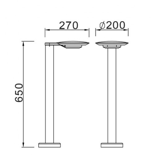 Наземный светильник  W2257S-650