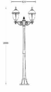 Наземный фонарь ST. LOUIS L 89108L A Bl