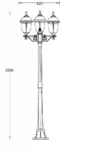 Наземный фонарь ST. LOUIS L 89108L B Bl