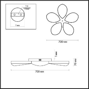 Потолочная люстра Gabriella 3645/60CL