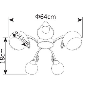 Потолочная люстра Millo A9549PL-5GO