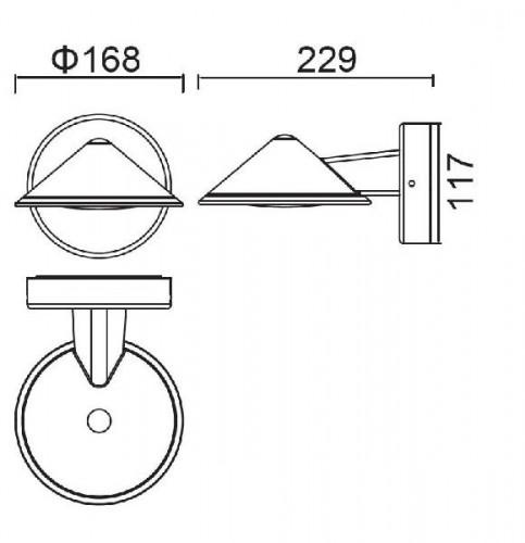 Настенный светильник уличный Cone W1876