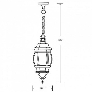 Уличный светильник подвесной 83405S Gb