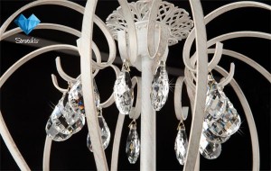 Подвесная люстра 3305 3305/12 белый с золотом/прозрачный хрусталь Strotskis