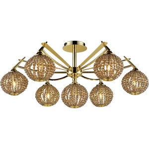 Потолочная люстра 917 917-07-33 gold + brown crystal