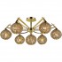 Потолочная люстра 917 917-07-33 gold + brown crystal