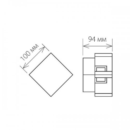 Настенный светильник уличный Universal 1606 TECHNO LED графит TELLUS