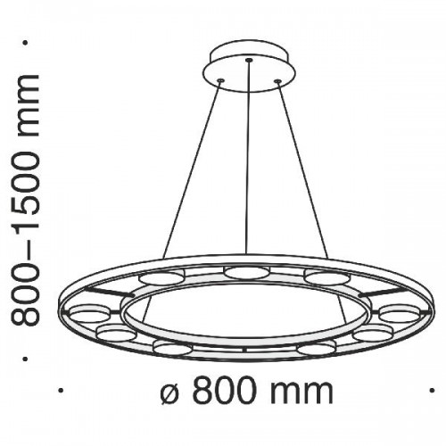 Подвесная люстра Fad MOD070PL-L63B3K