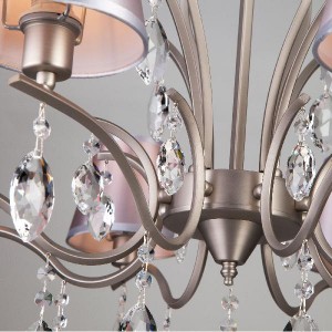 Подвесная люстра Aurelia 10089/8 сатин-никель/прозрачный хрусталь Strotskis