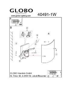 Настенный светильник Maverick 40491-1W