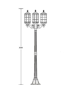 Наземный фонарь 81208 В Bl