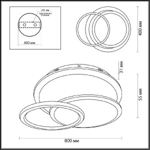 Потолочный светильник Ledio 4502/85CL