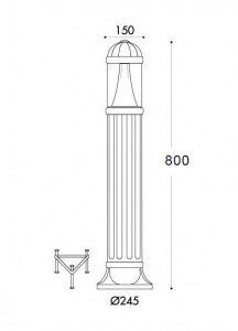 Наземный фонарь Sauro D15.554.000.WXD1L