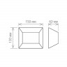 Настенный светильник уличный Ofion 1615 TECHNO LED OFION DOUBLE алмазный серый