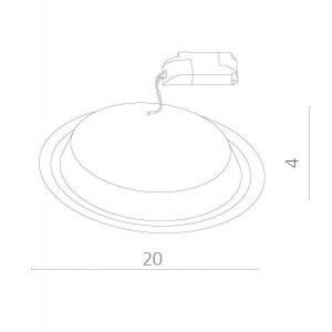 Точечный светильник Raggio A4118PL-1WH