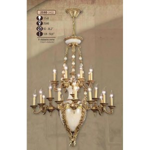 Подвесная люстра 259D 259D/17+8 AQ CREAM ALABASTER