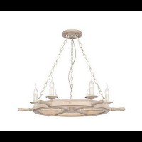Подвесная люстра Luxury Wood 10439/6C WHITE GOLD OAK