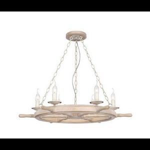 Подвесная люстра Luxury Wood 10439/6C WHITE GOLD OAK