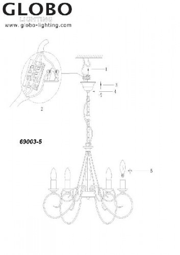 Подвесная люстра Truncatus 69003-5