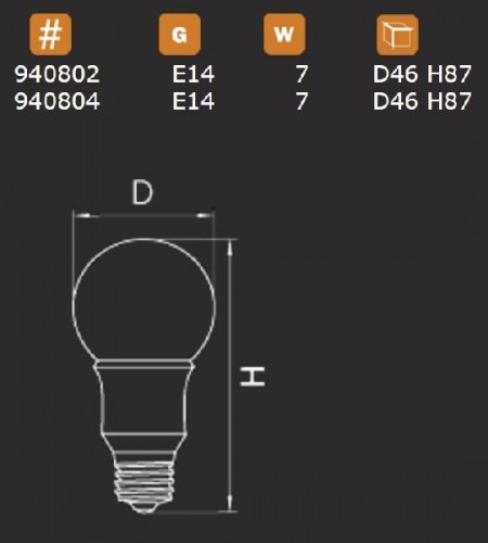 Лампочка светодиодная LED 940802
