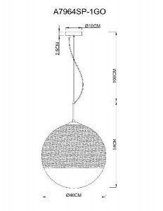 Подвесной светильник Jupiter Gold A7964SP-1GO