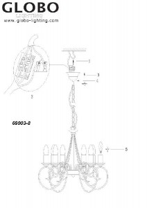 Подвесная люстра Truncatus 69003-8
