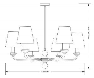 Потолочная люстра Abano ABA-ZW-6(N/A)