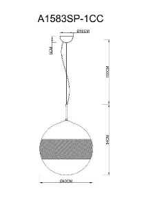 Подвесной светильник Galactica A1583SP-1CC