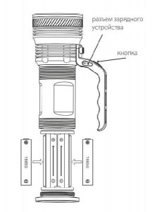 Ручной фонарь FLS12-15,5-7W 300m ChC Темно-серый (Agent)