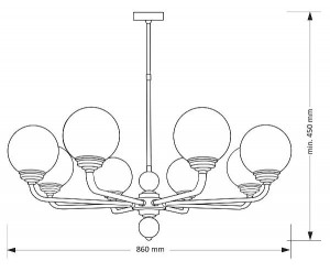 Потолочная люстра Abano ABA-ZW-8(N)