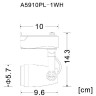 Трековый светильник Piccolo A5910PL-1WH