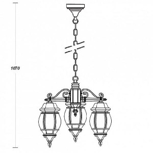 Уличный светильник подвесной 83470/3S Gb