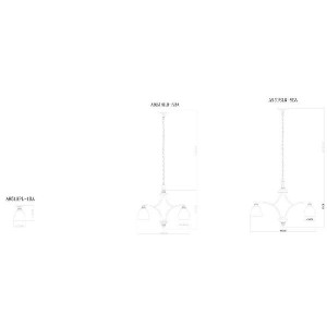 Подвесная люстра Bonito A9518LM-5BA