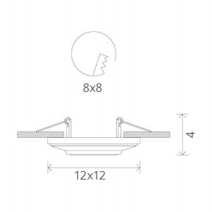 Точечный светильник Cratere A5307PL-1WH