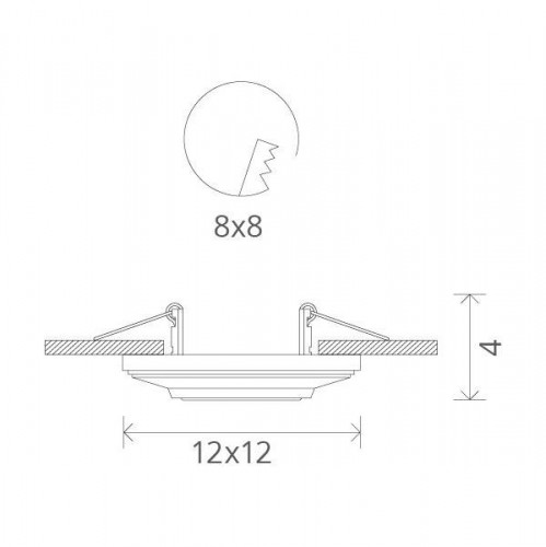 Точечный светильник Cratere A5307PL-1WH
