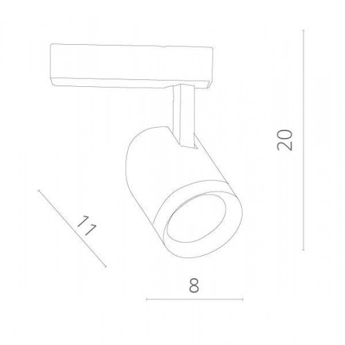 Трековый светильник Soffitto A1720PL-1WH