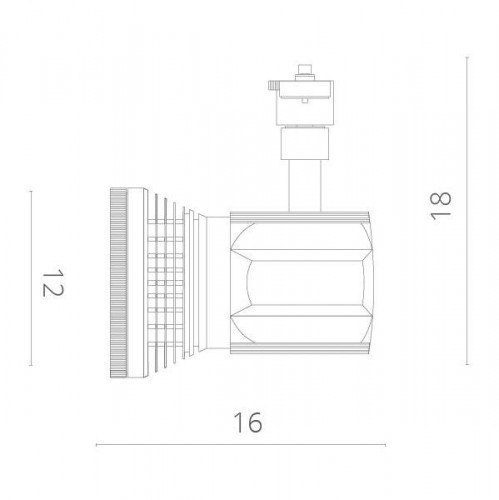 Трековый светильник Pianta A6118PL-1BK