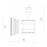 Трековый светильник Pianta A6118PL-1BK