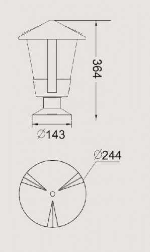 Наземный фонарь  1254S