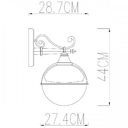 Настенный фонарь уличный Monaco A1492AL-1BK