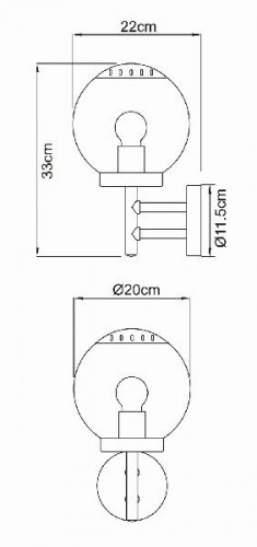 Настенный фонарь уличный Bowle II 3180