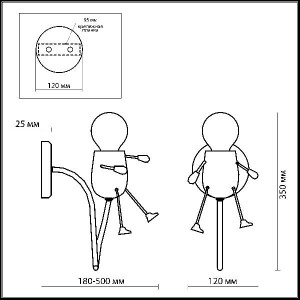 Бра Riko Boy 2582/1W