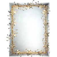 Зеркало с подсветкой 62325 06 2325 0381 14 gold+ white crystal Asfour