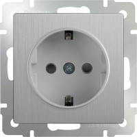 Розетка Cеребряный рифленый WL09-SKG-01-IP20