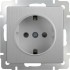 Розетка Cеребряный рифленый WL09-SKG-01-IP20